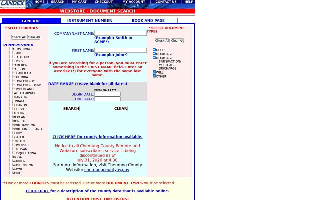 Whitehall Township street directory Landex deed record search