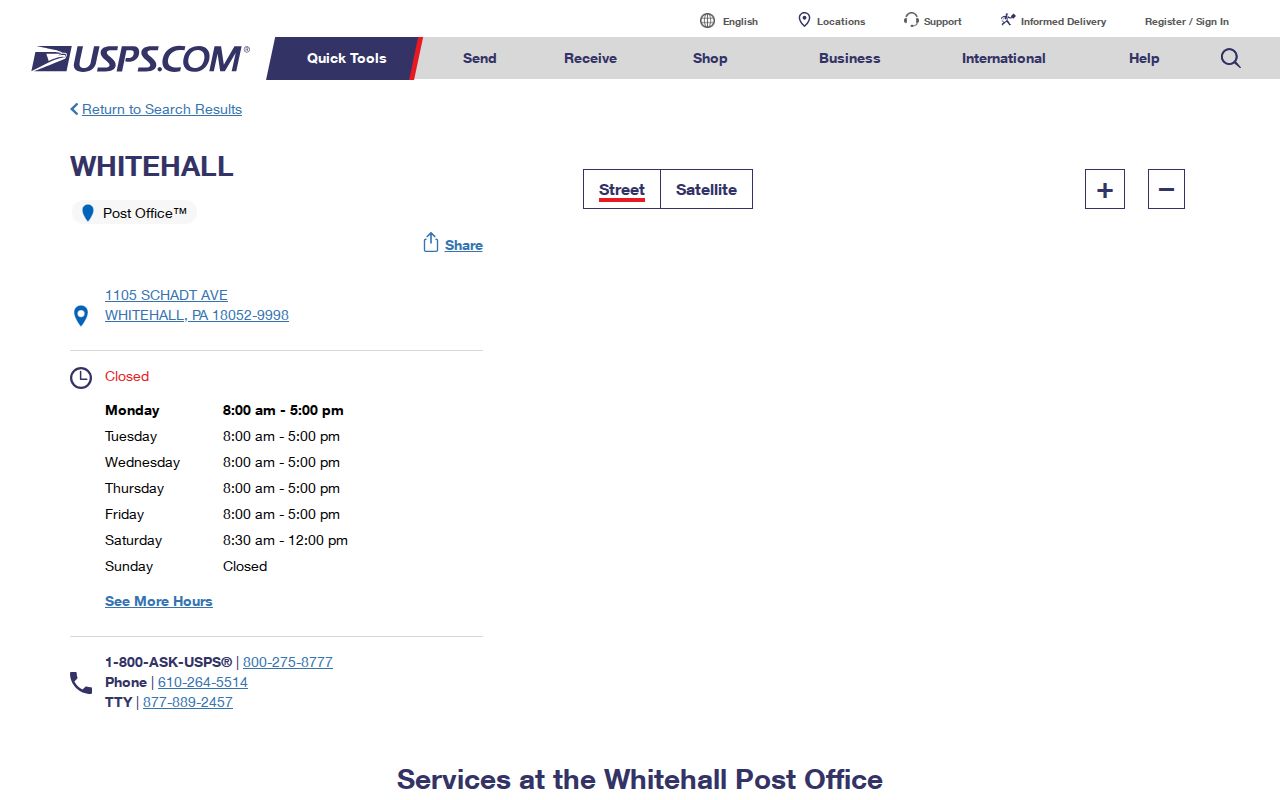 Whitehall Township ZIP code Whitehall post office detail