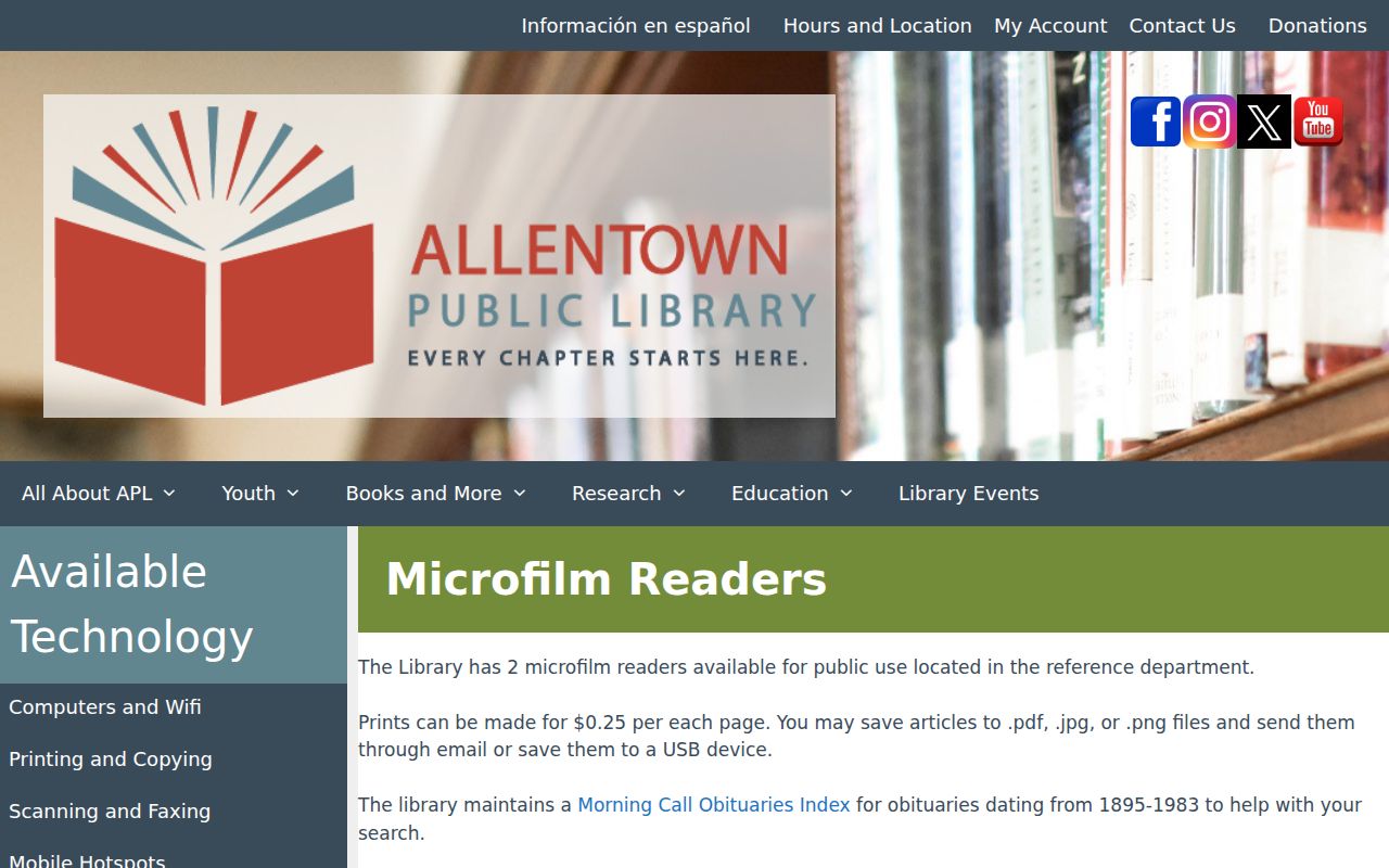 Whitehall Township city directory microfilm research collection